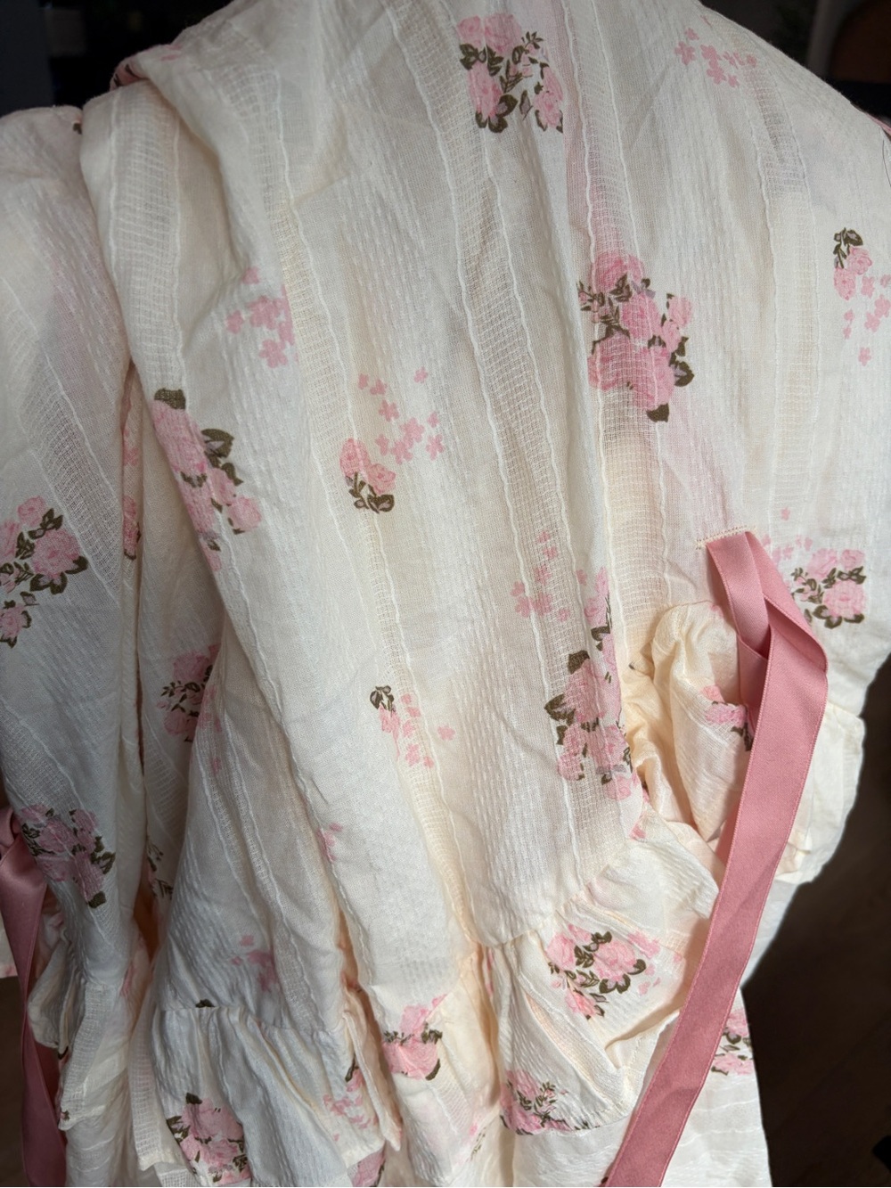 LaceMade Rose’s Smile Corset Dress II Cottagecore Floral Maxi Dress XS - Picture 9 of 11